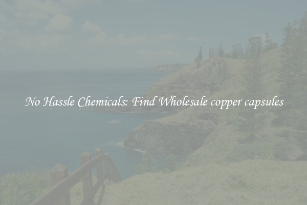 No Hassle Chemicals: Find Wholesale copper capsules