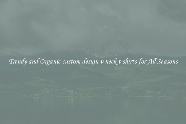 Trendy and Organic custom design v neck t shirts for All Seasons