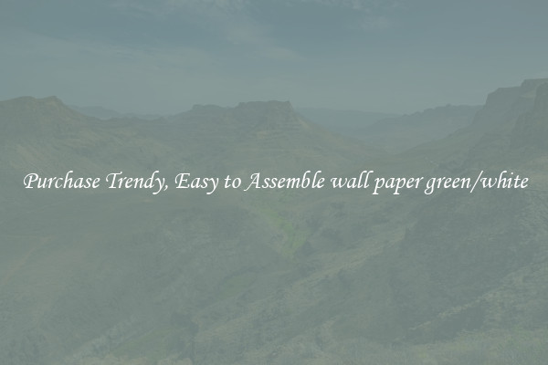 Purchase Trendy, Easy to Assemble wall paper green/white
