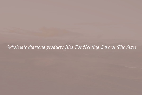Wholesale diamond products files For Holding Diverse File Sizes