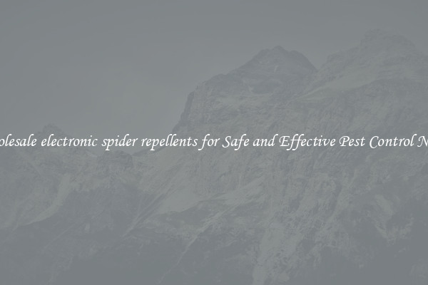 Wholesale electronic spider repellents for Safe and Effective Pest Control Needs