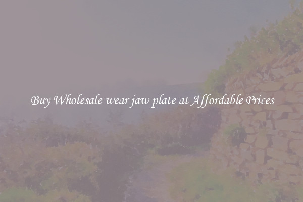 Buy Wholesale wear jaw plate at Affordable Prices
