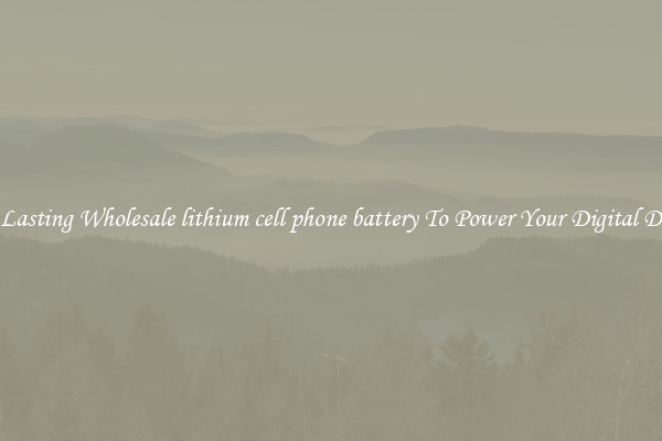 Long Lasting Wholesale lithium cell phone battery To Power Your Digital Devices