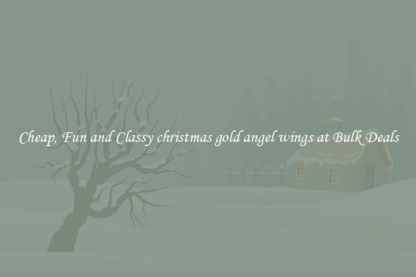 Cheap, Fun and Classy christmas gold angel wings at Bulk Deals