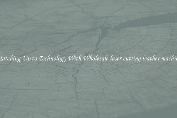 Matching Up to Technology With Wholesale laser cutting leather machine